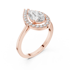 1.20 CT Pear Cut Halo Diamond Engagement Ring