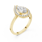 1.20 CT Pear Cut Halo Diamond Engagement Ring