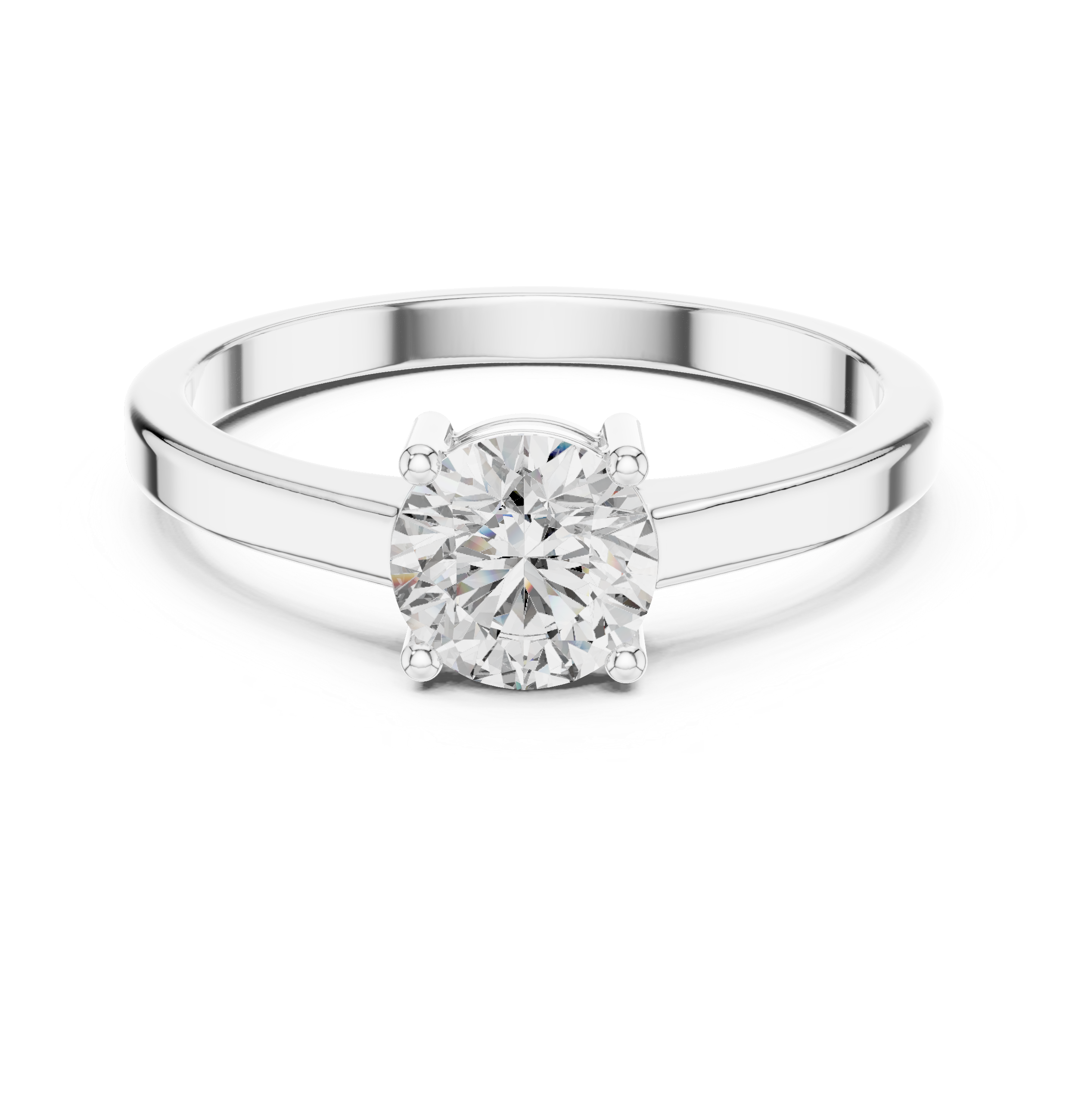Classic Round Solitaire Diamond Engagement Ring