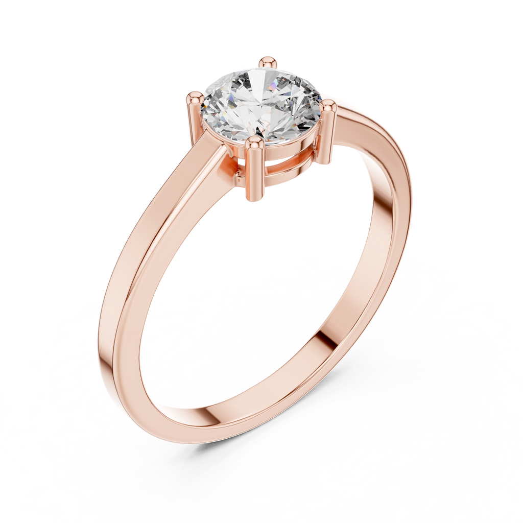 Classic Round Solitaire Diamond Engagement Ring