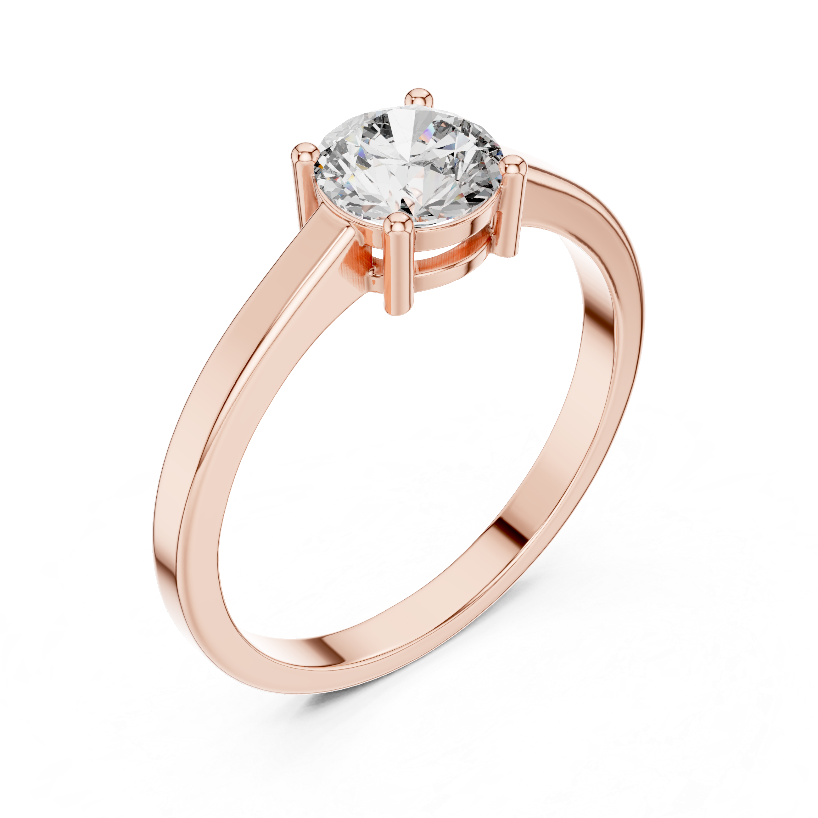 Classic Round Solitaire Diamond Engagement Ring