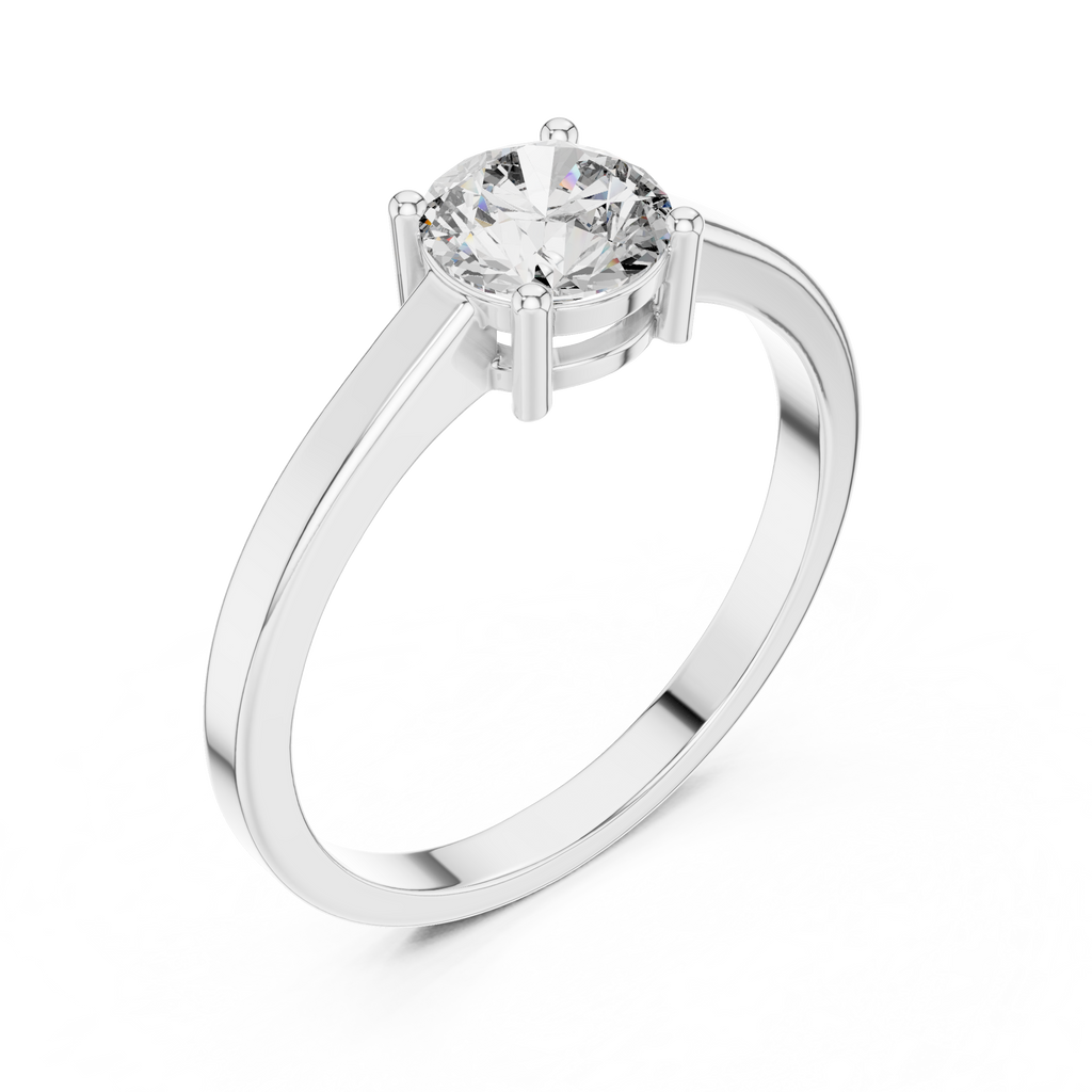 Classic Round Solitaire Diamond Engagement Ring