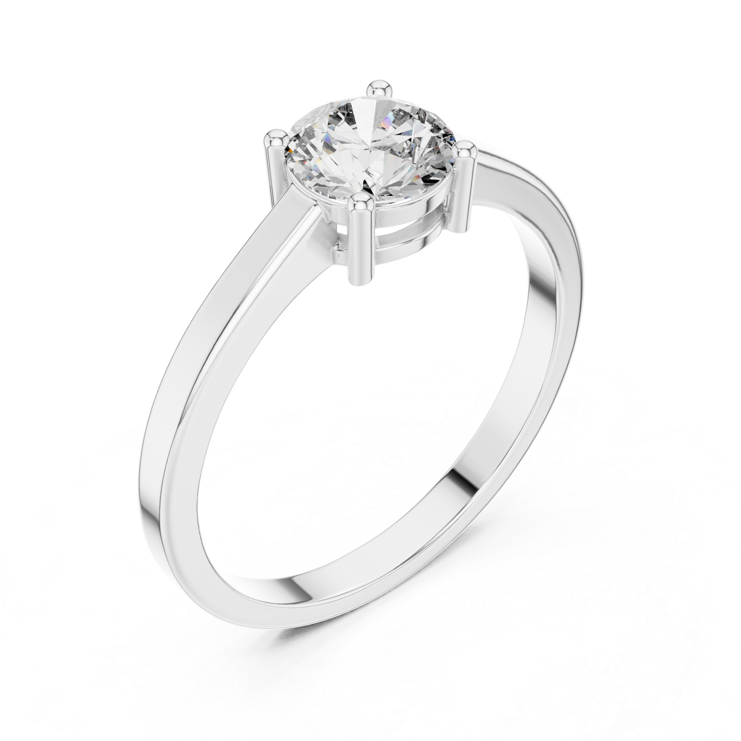 Classic Round Solitaire Diamond Engagement Ring
