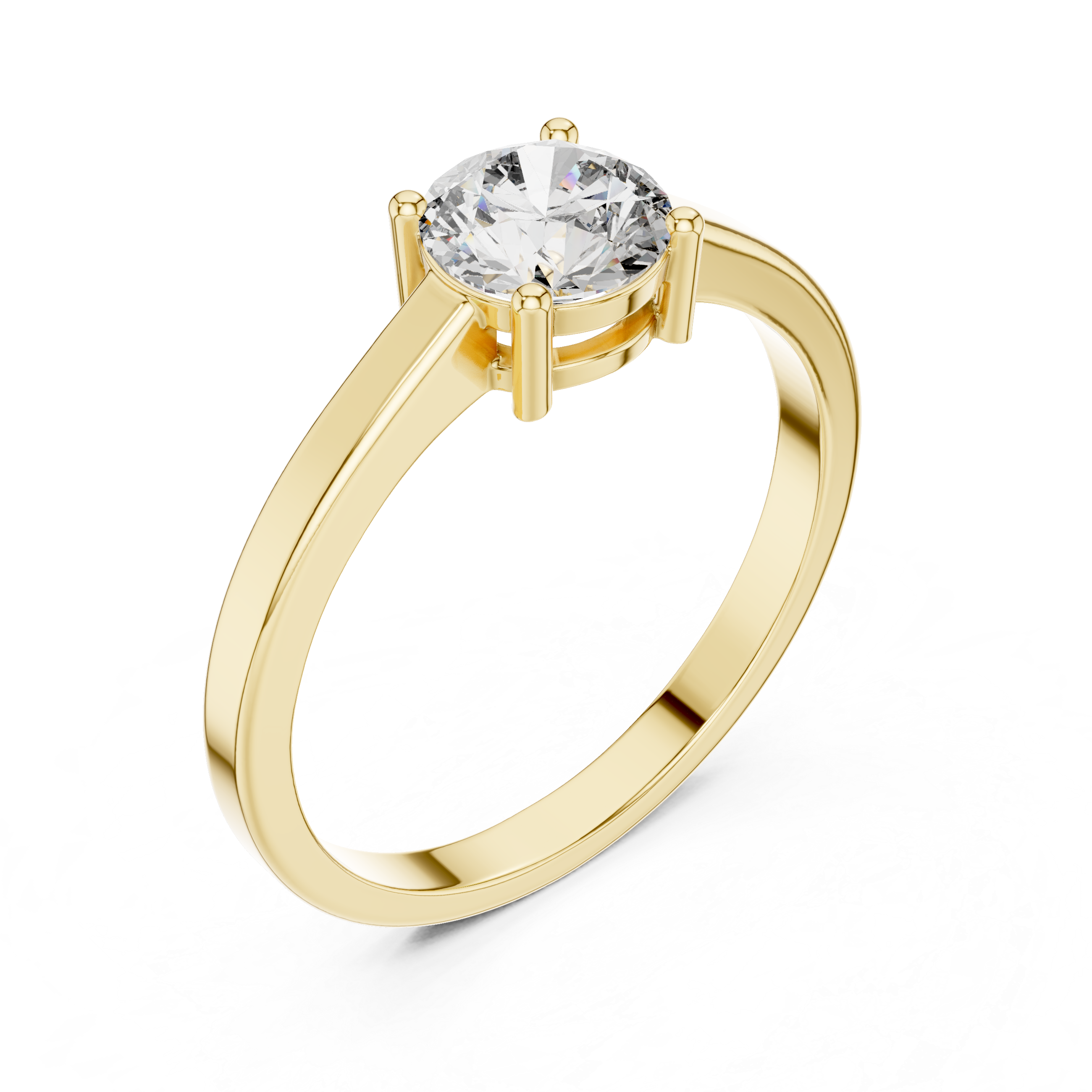 Classic Round Solitaire Diamond Engagement Ring
