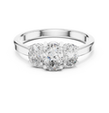 Three Stone Oval Diamond Engagement Ring 0.95 CTW