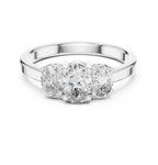 Three Stone Oval Diamond Engagement Ring 0.95 CTW