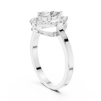 Pear Shape Halo Diamond Engagement Ring 0.92 CTW