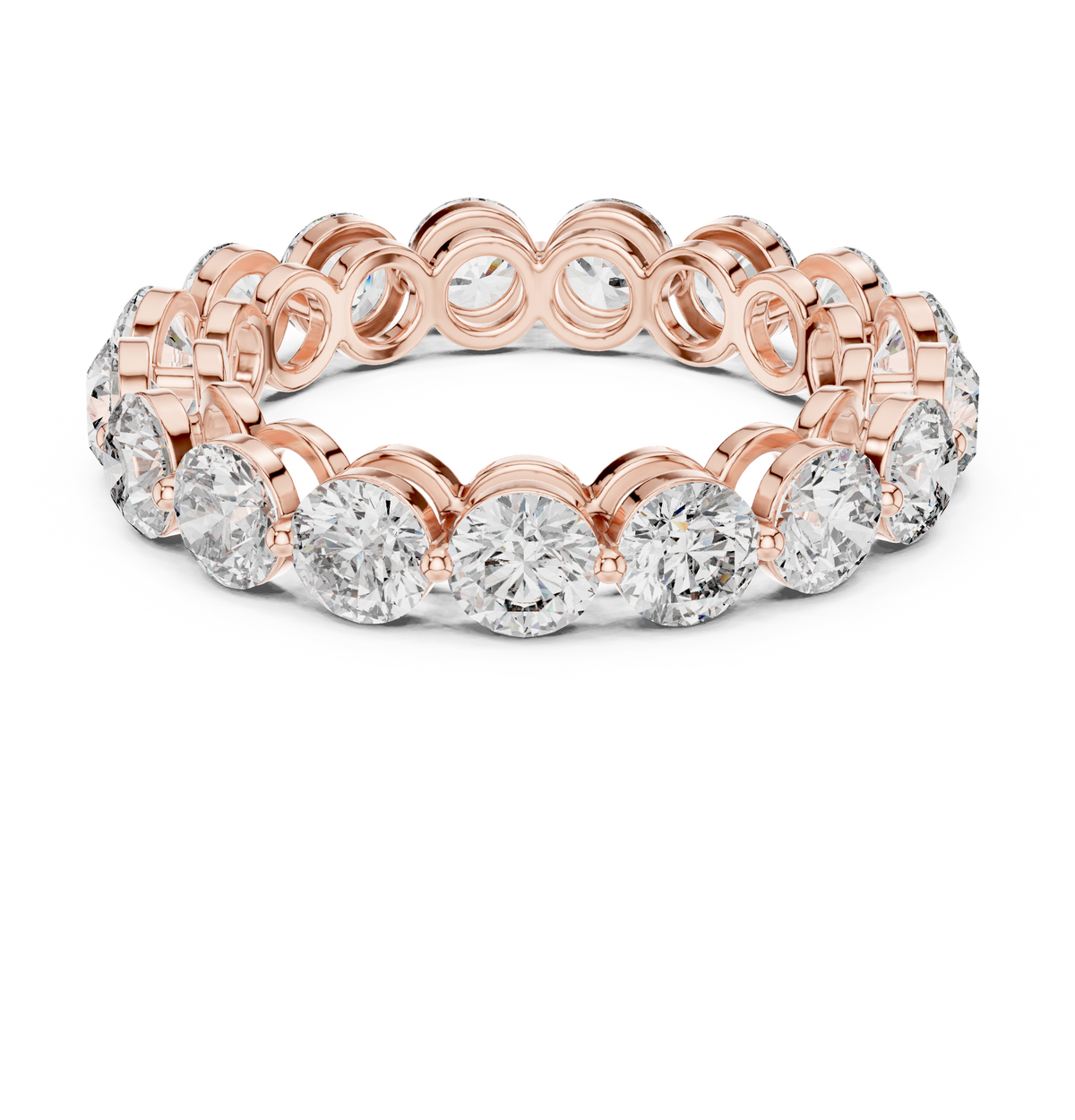 Round Diamond Eternity Band Ring – view 8 of 12, lab grown diamond band | Jewelix Atelier