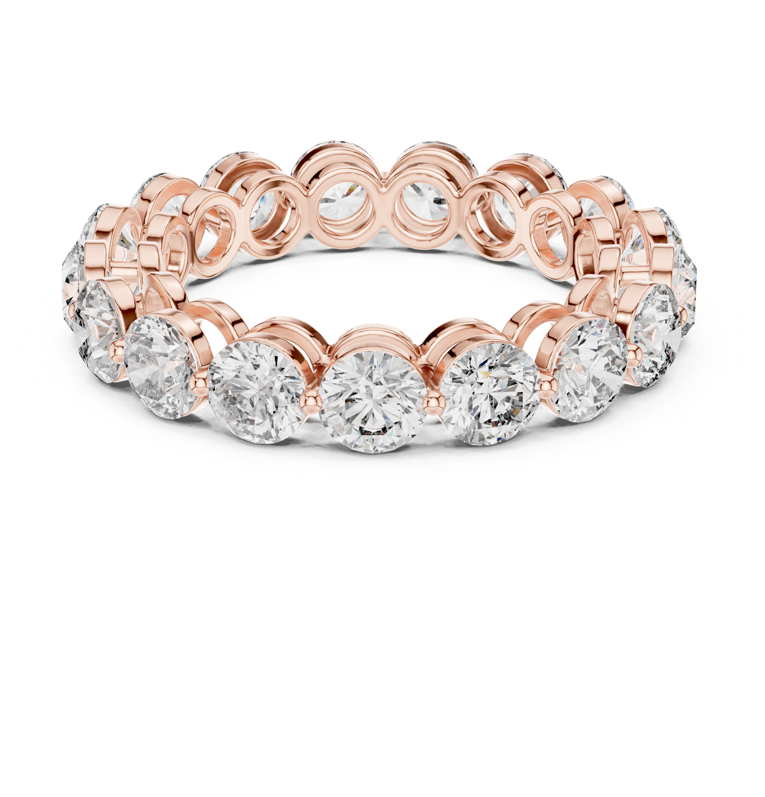 Round Diamond Eternity Band Ring 4.06 CTW