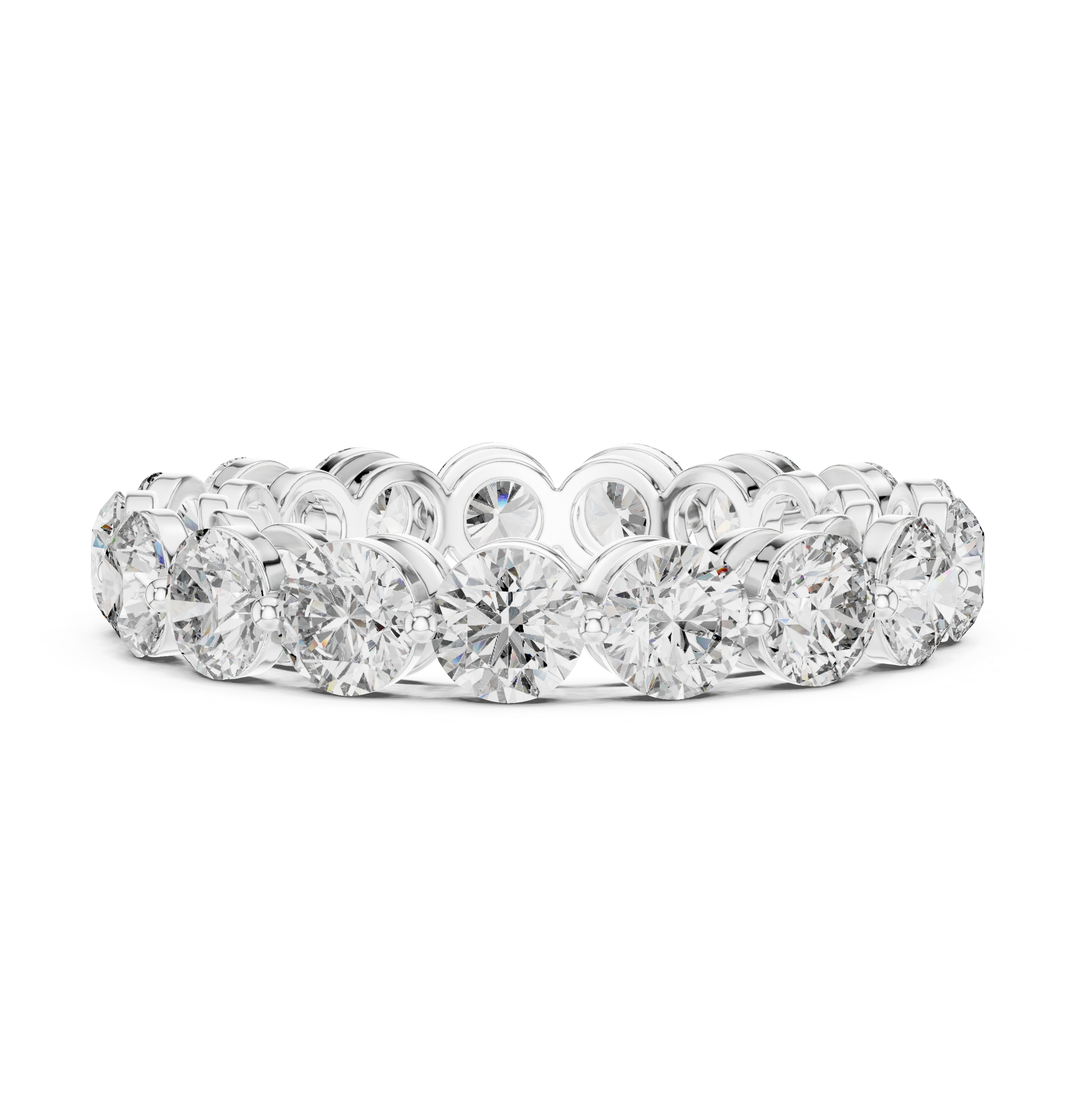 Round Diamond Eternity Band Ring 4.06 CTW