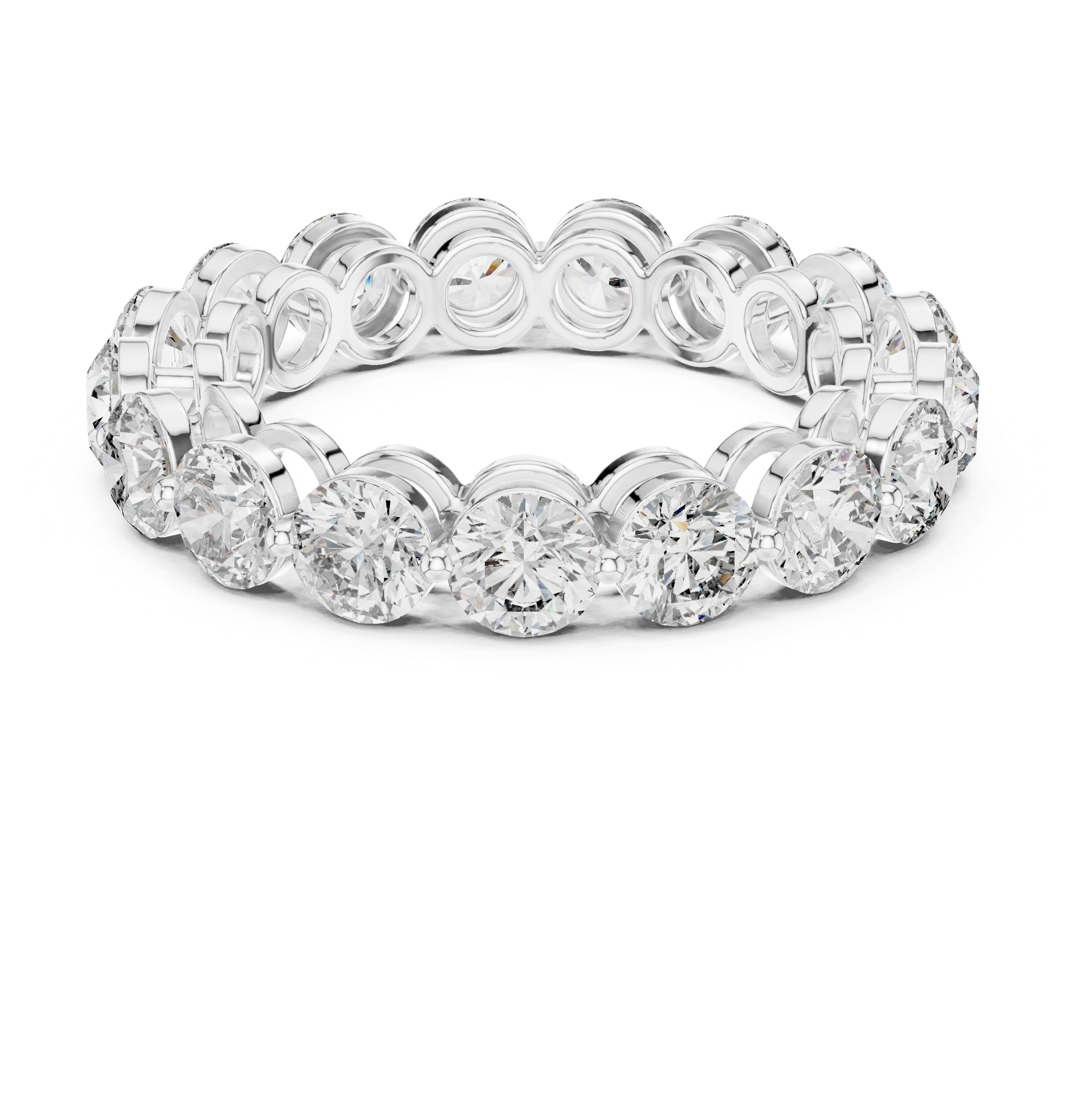 Round Diamond Eternity Band Ring 4.06 CTW