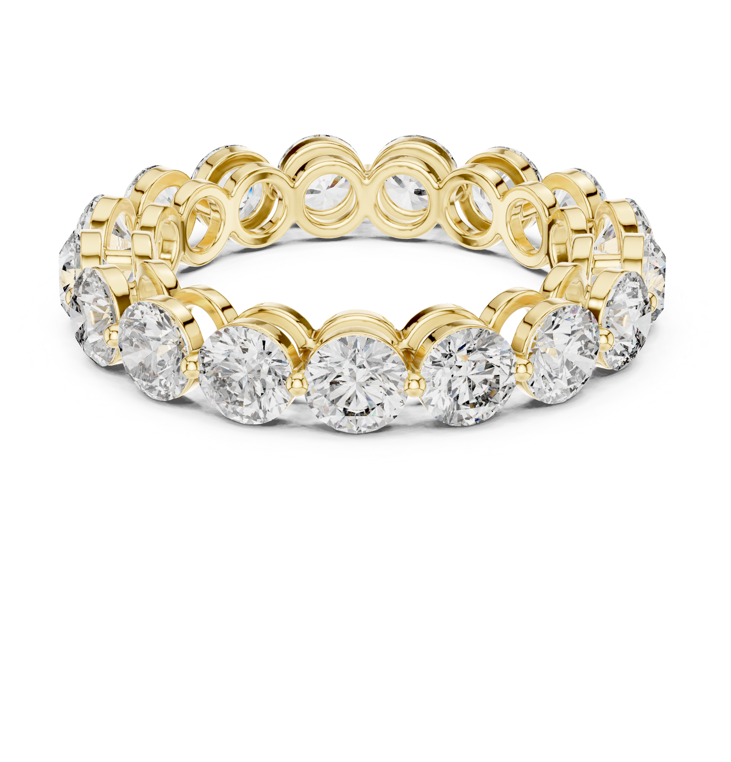 Round Diamond Eternity Band Ring 4.06 CTW