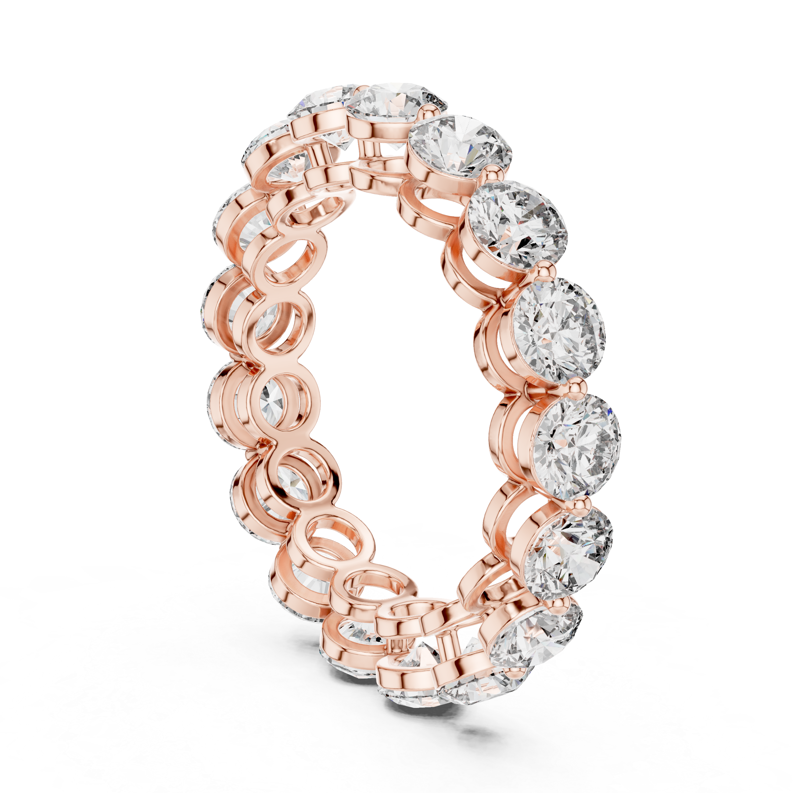 Round Diamond Eternity Band Ring 4.06 CTW