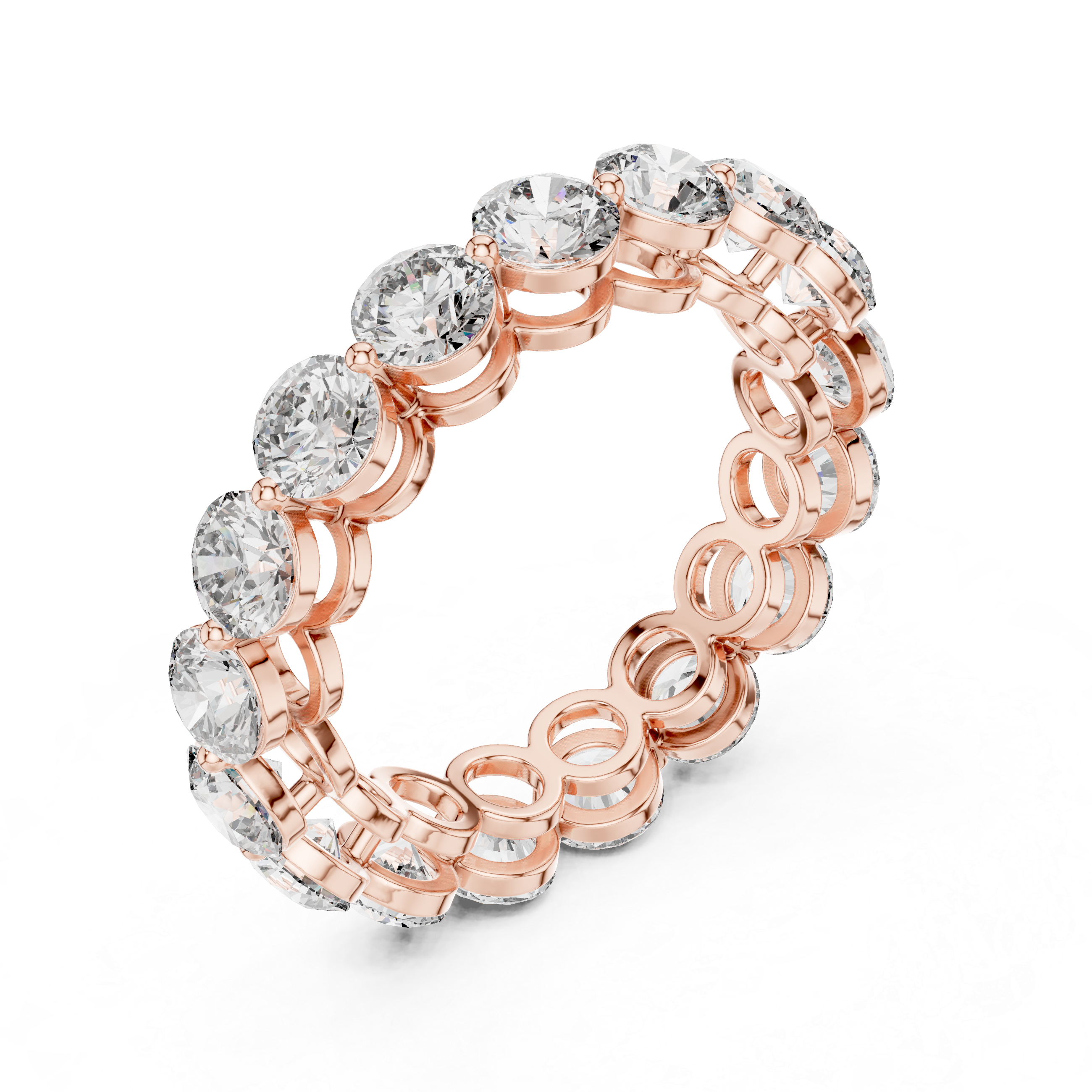 Round Diamond Eternity Band Ring 4.06 CTW