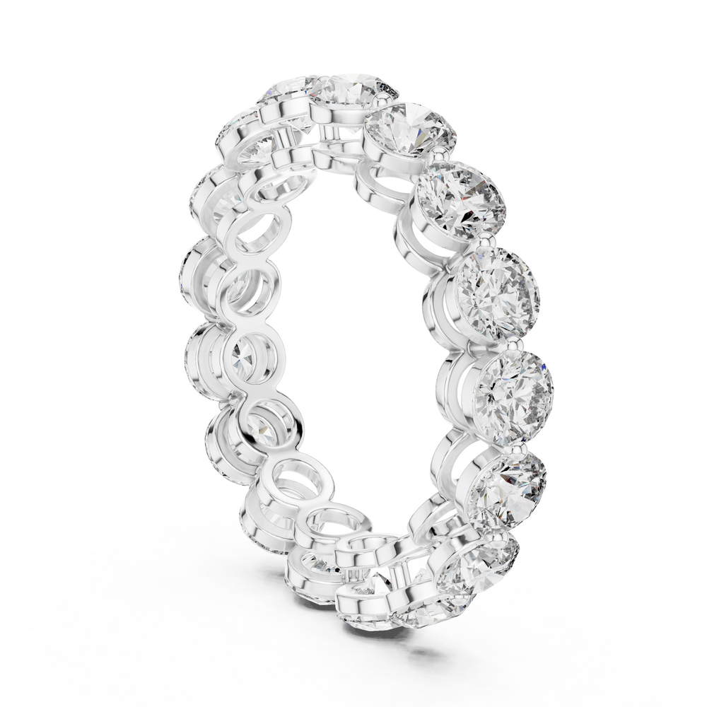 Round Diamond Eternity Band Ring 4.06 CTW