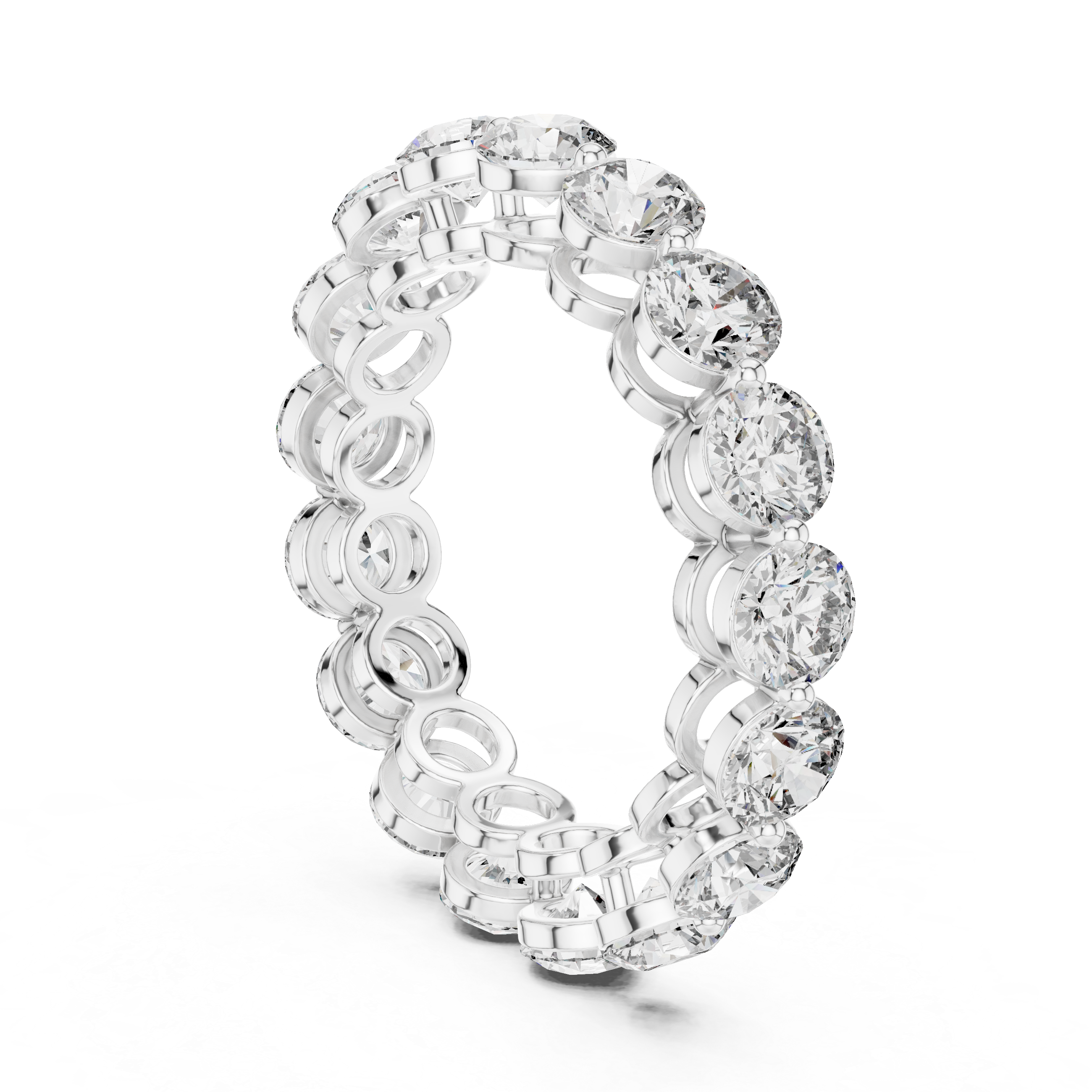 Round Diamond Eternity Band Ring 4.06 CTW