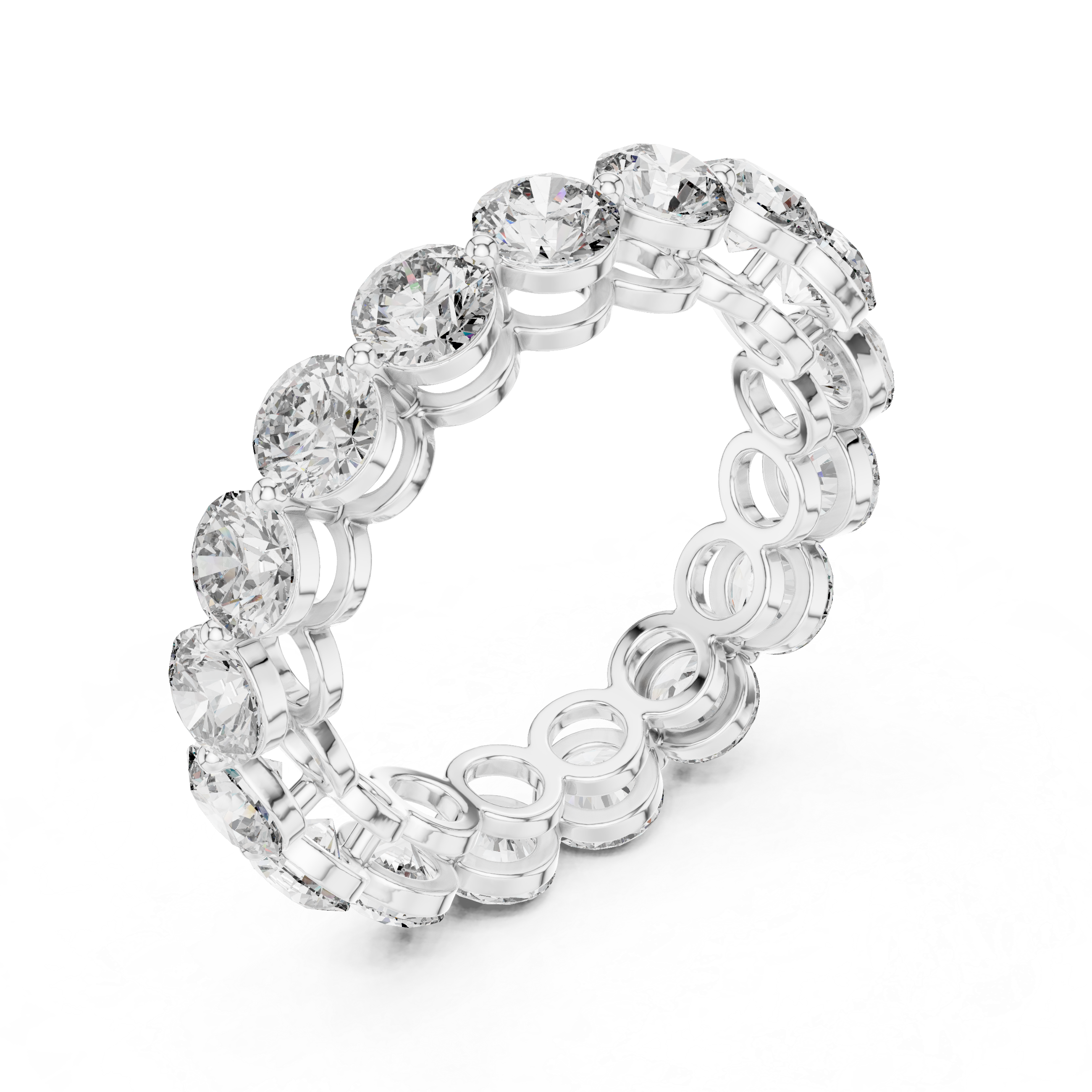 Round Diamond Eternity Band Ring 4.06 CTW