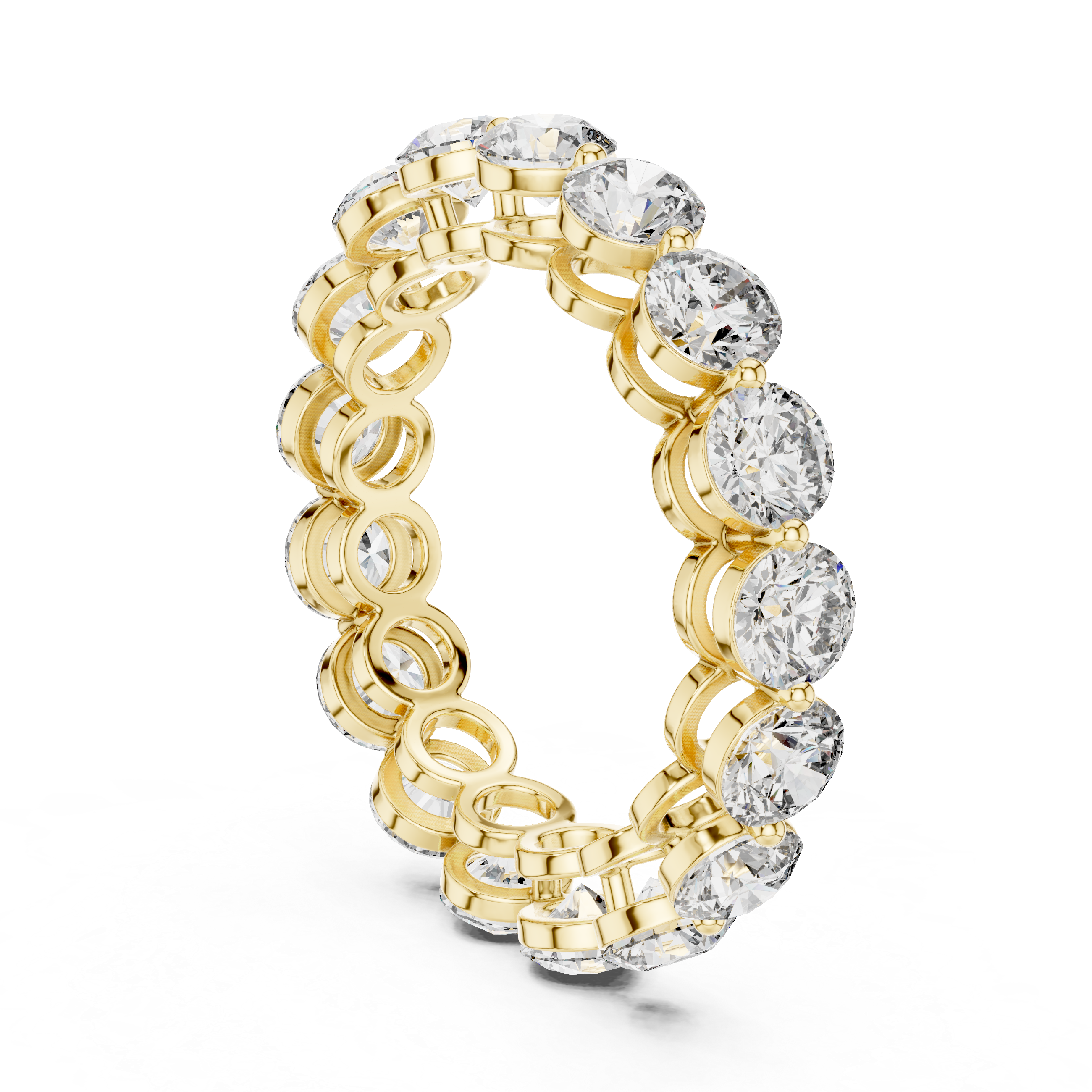 Round Diamond Eternity Band Ring 4.06 CTW