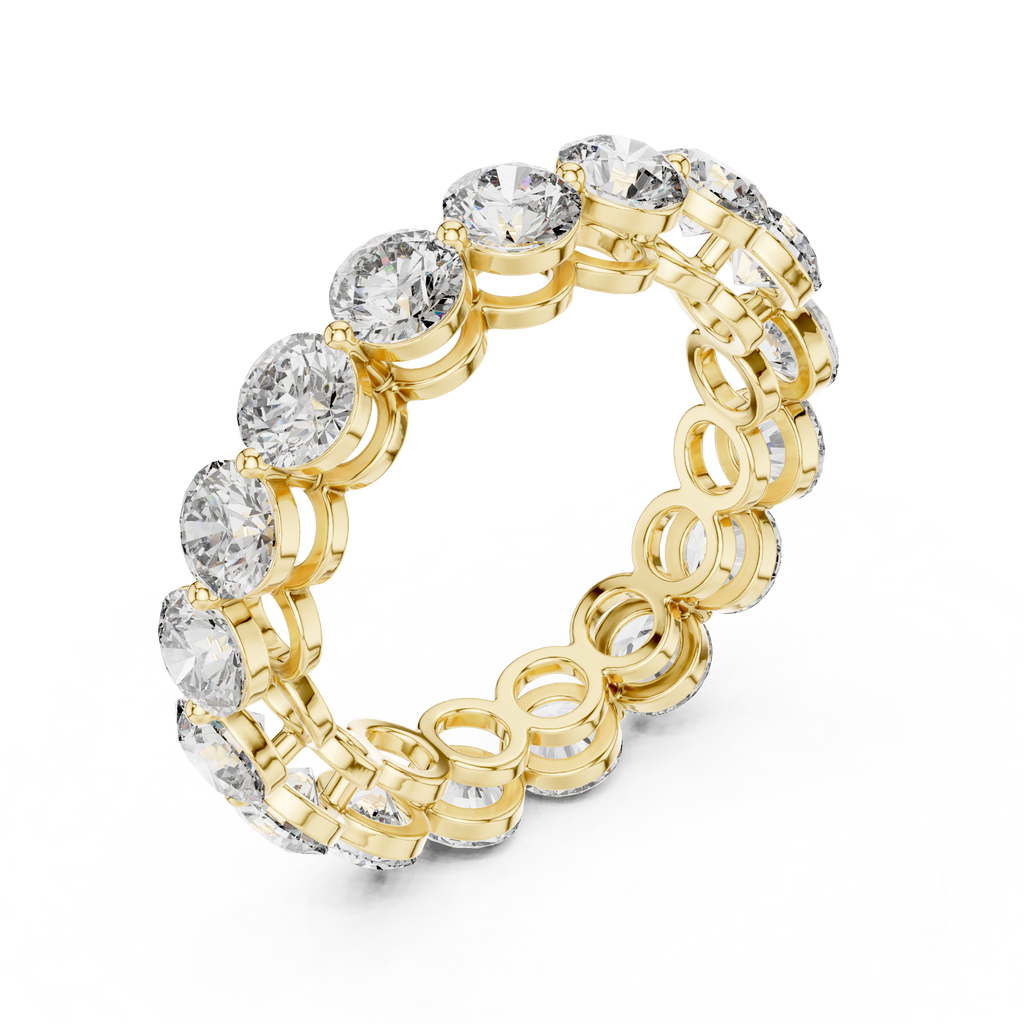 Round Diamond Eternity Band Ring 4.06 CTW