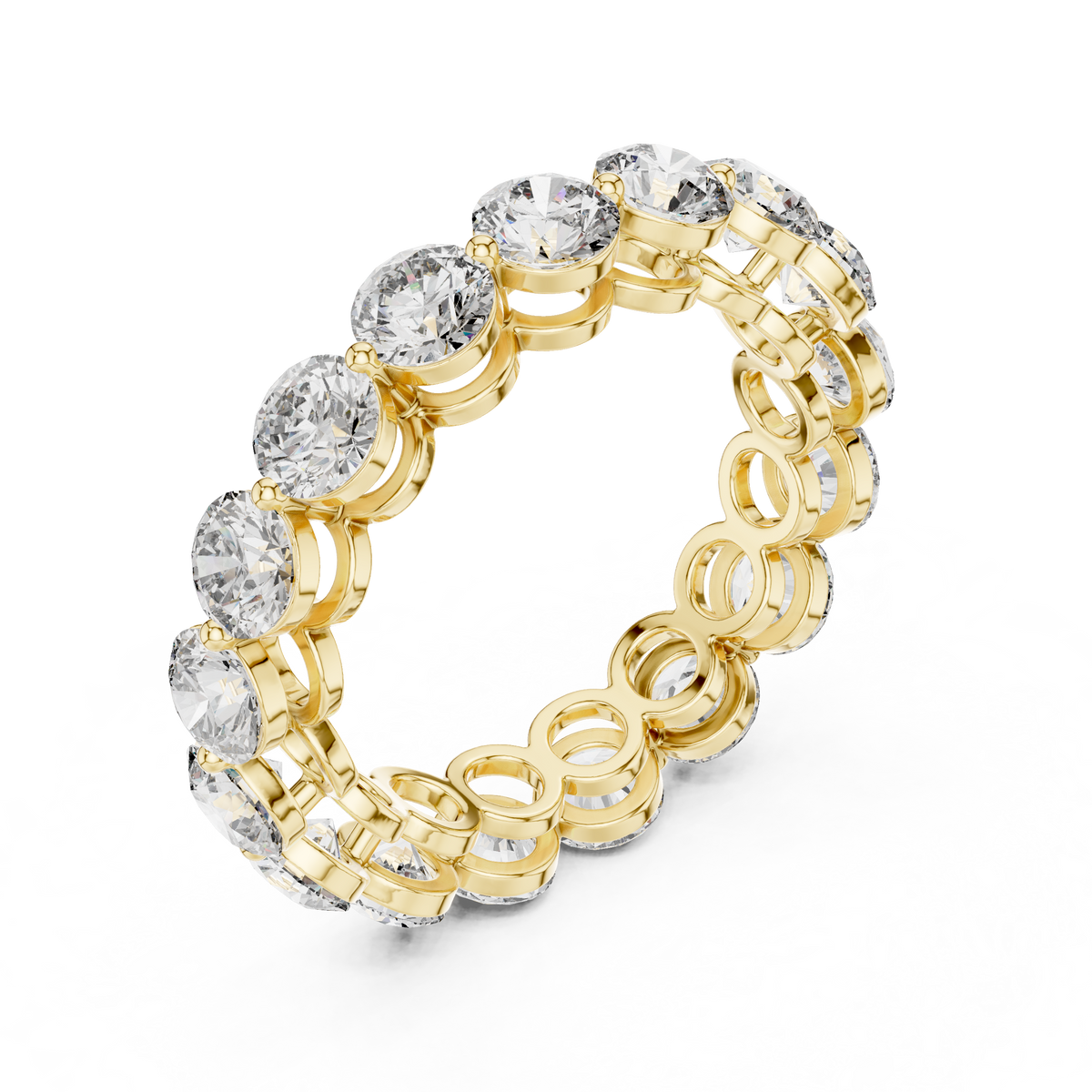 Round Diamond Eternity Band Ring – view 11 of 12, lab grown diamond band | Jewelix Atelier