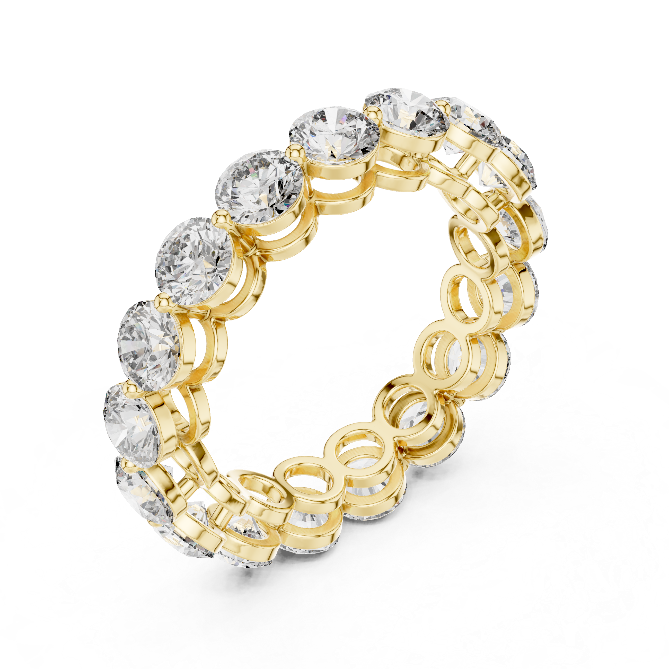 Round Diamond Eternity Band Ring 4.06 CTW