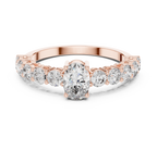 Oval Diamond Half Eternity Ring 2.30 CTW