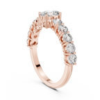 Oval Diamond Half Eternity Ring 2.30 CTW