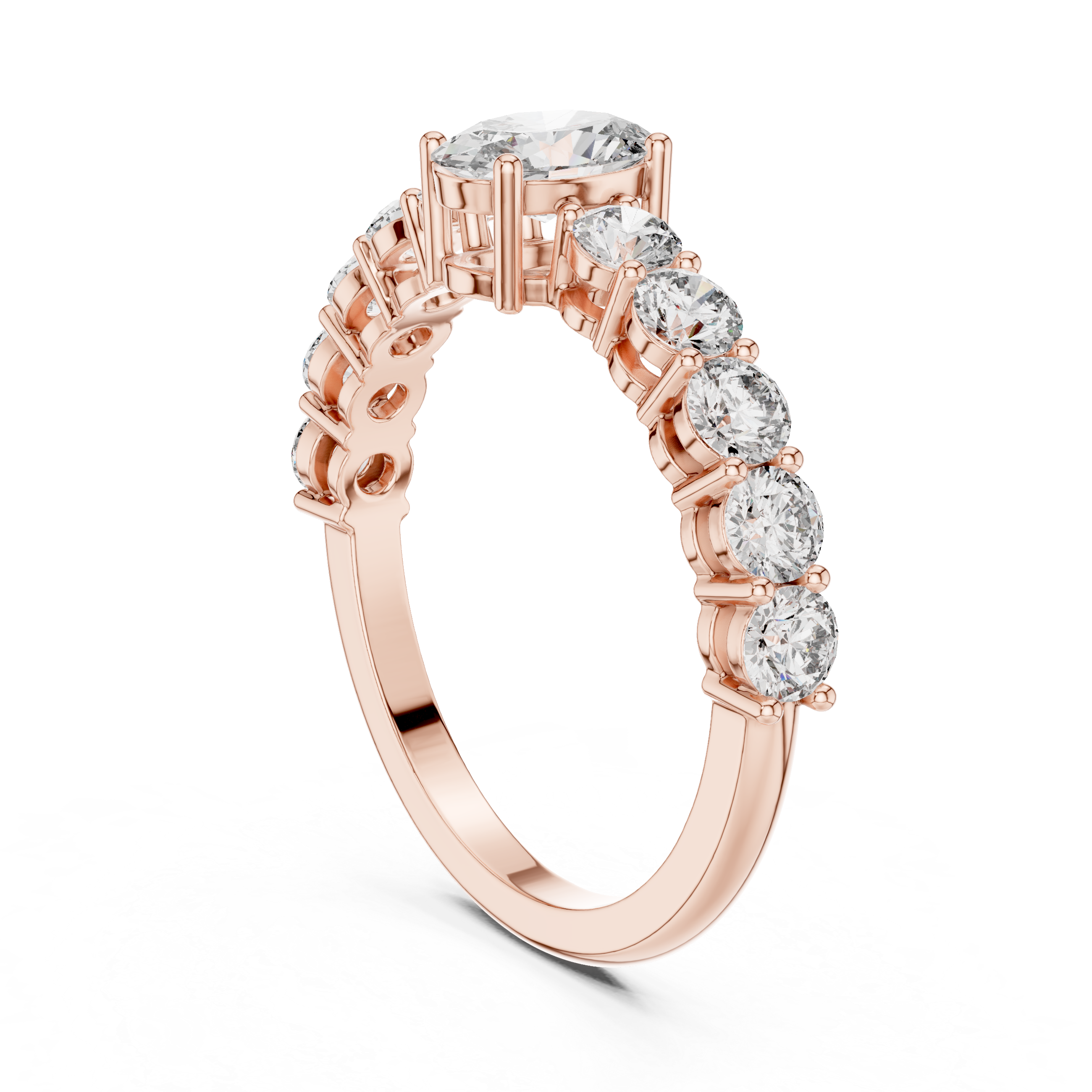 Oval Diamond Half Eternity Ring 2.30 CTW