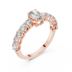 Oval Diamond Half Eternity Ring 2.30 CTW
