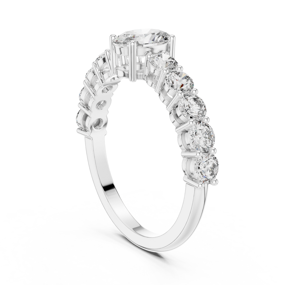 Oval Diamond Half Eternity Ring 2.30 CTW