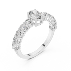 Oval Diamond Half Eternity Ring 2.30 CTW
