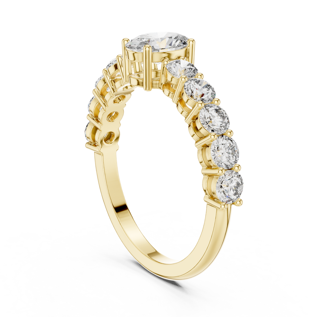 Oval Diamond Half Eternity Ring 2.30 CTW