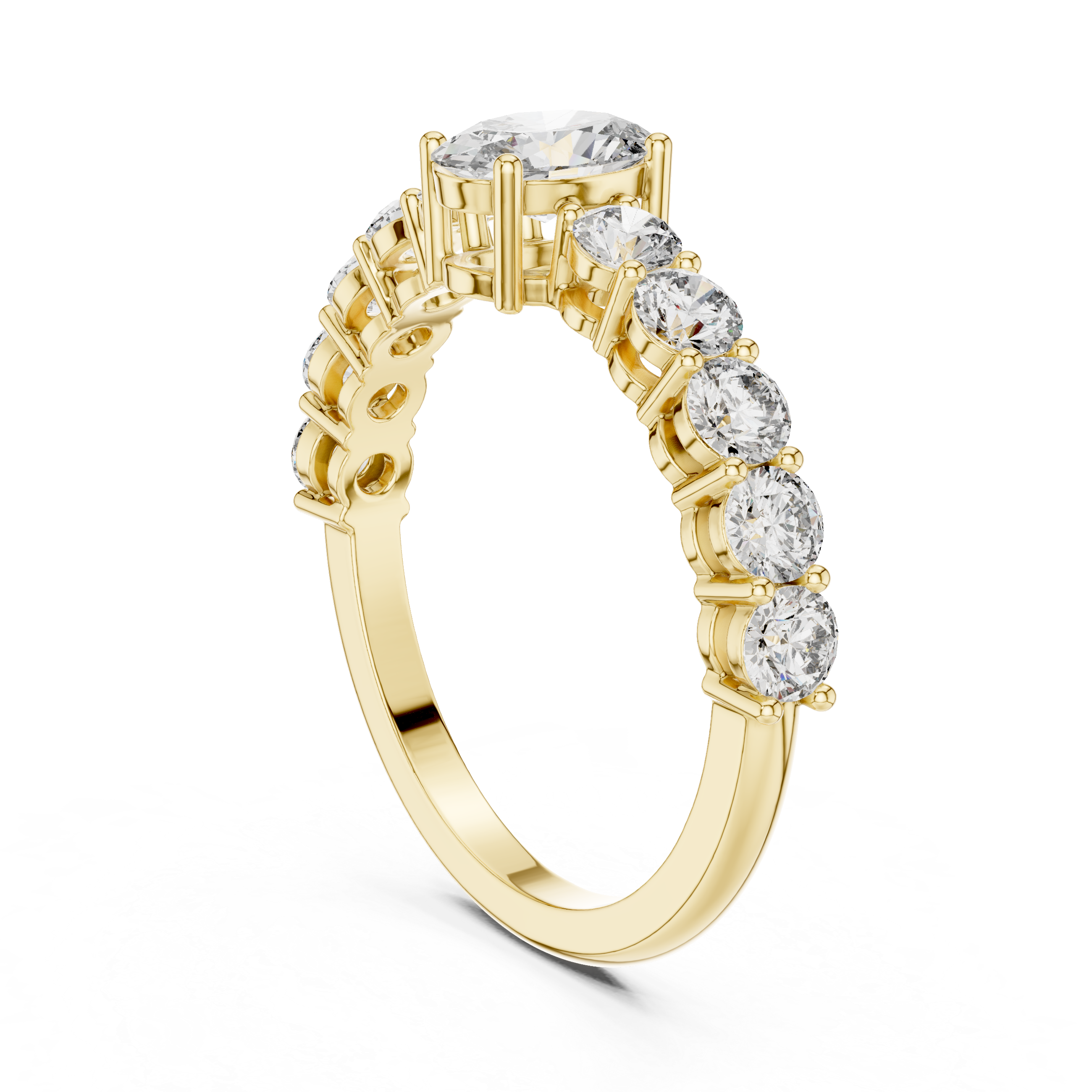 Oval Diamond Half Eternity Ring 2.30 CTW