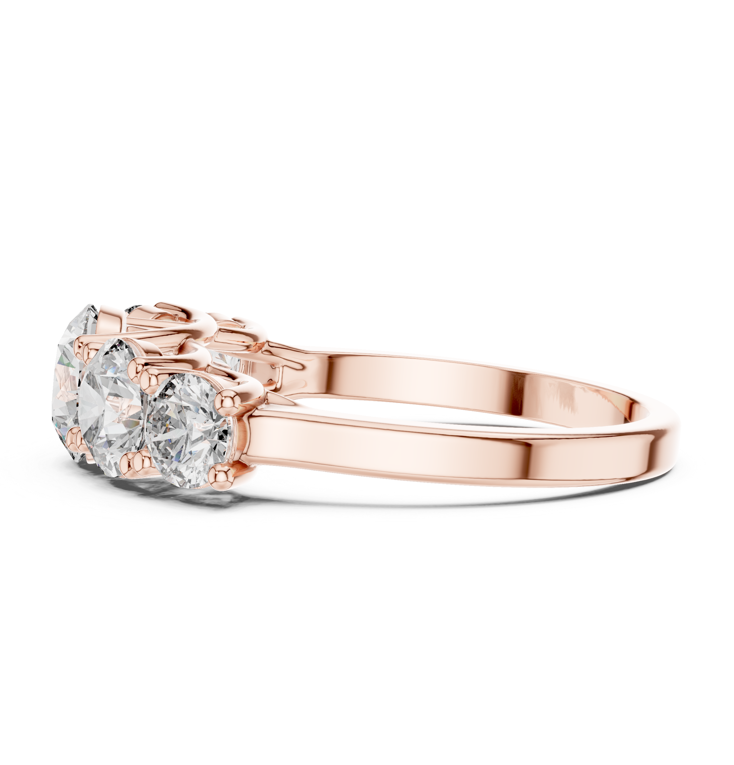 Five Stone Round Diamond Engagement Ring 2.45 CTW