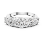 Five Stone Round Diamond Engagement Ring 2.45 CTW