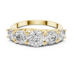 Five Stone Round Diamond Engagement Ring 2.45 CTW