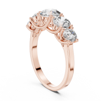 Five Stone Round Diamond Engagement Ring 2.45 CTW