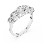 Five Stone Round Diamond Engagement Ring 2.45 CTW