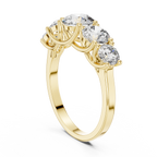 Five Stone Round Diamond Engagement Ring 2.45 CTW