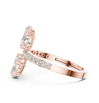 Floral Pear Diamond Cluster Engagement Ring 2.39 CTW