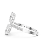 Floral Pear Diamond Cluster Engagement Ring 2.39 CTW