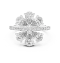 Floral Pear Diamond Cluster Engagement Ring 2.39 CTW