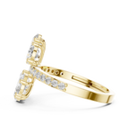Floral Pear Diamond Cluster Engagement Ring 2.39 CTW