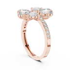 Floral Pear Diamond Cluster Engagement Ring 2.39 CTW