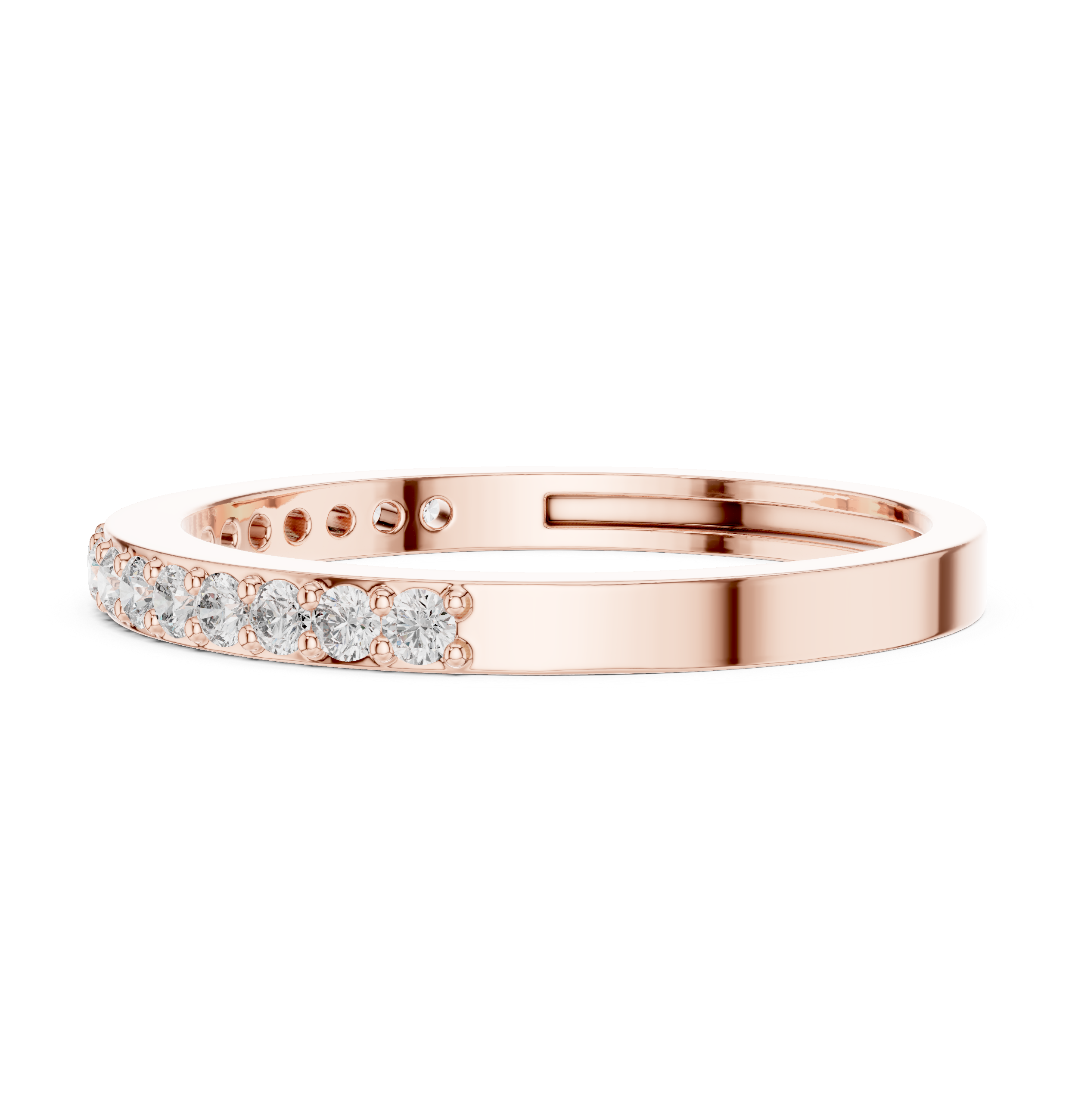 Half Eternity Diamond Wedding Band 0.26 CTW