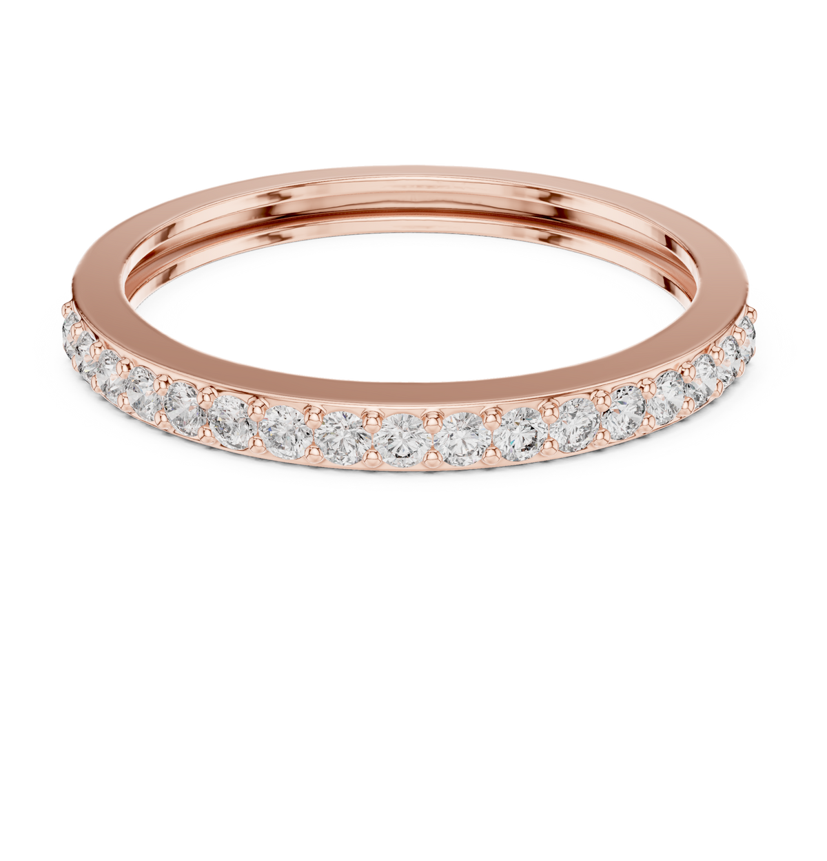 Half Eternity Diamond Wedding Band – view 5 of 12, lab grown diamond band | Jewelix Atelier