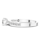 0.56 CT Baguette Cut Diamond Hidden Halo Engagement Ring