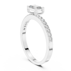 0.56 CT Baguette Cut Diamond Hidden Halo Engagement Ring