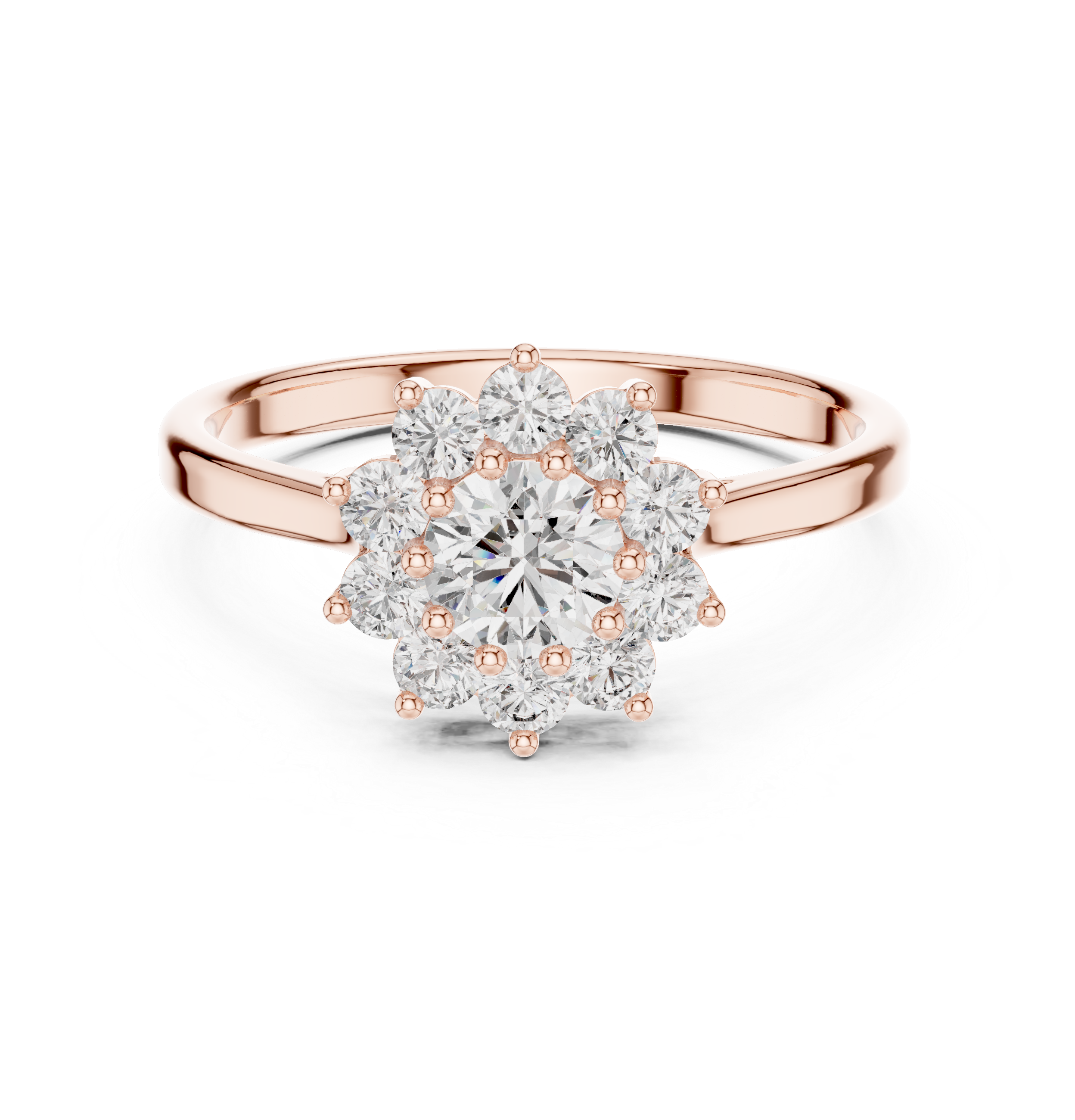 0.75 CT Round Diamond Halo Engagement Ring