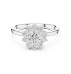 0.75 CT Round Diamond Halo Engagement Ring